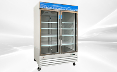 53 Inch Two Glass Door Freezer Stainless Steel Door Rental for rent in Riverpoint, WA