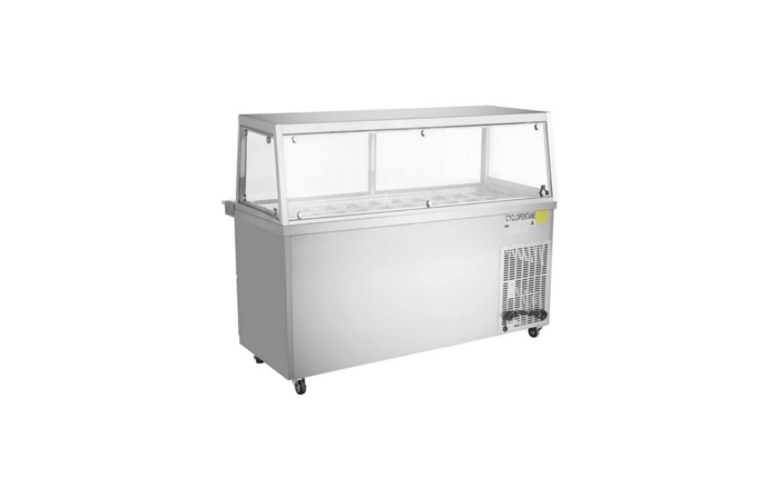 60 Inch Salad Bar Cold Food Table With Sneeze Guard Refrigerator Rental for rent in Spanaway, WA