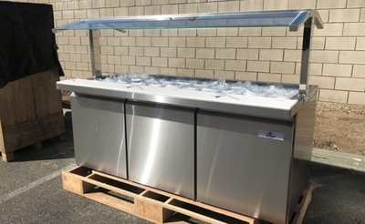 Salad Buffet Table Open Glass Cold Table Refrigerator Rental for rent in Mendon, OH