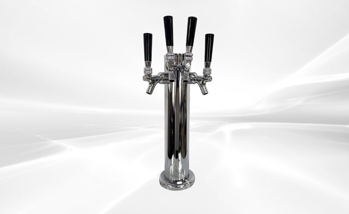 4 Tap Faucet Draft Beer Kegerator Tower Refrigerator Rental