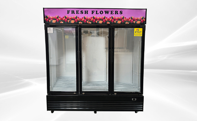 3 Glass Door Floral Cooler Swinging Door 74 In Refrigerator Rental for rent in Roy, UT