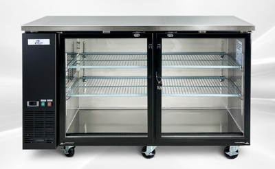 60 Inch Beer Black Glass Door Back Bar Cooler Case Refrigerator Rental for rent in Gholson, TX