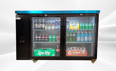60 Inch Beer Black Glass Door Back Bar Cooler Case Refrigerator Rental for rent in Bath, MI